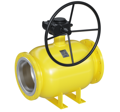 Кран шаровый LD КШЦФ Р Gas 600.025.П/П.02. из стали 20 Ду600 Ру2,5МПа с редуктором