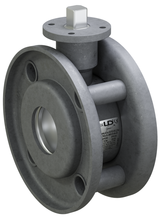 Кран шаровый LD Стриж 050.016.П/П.02.Zn под электропривод