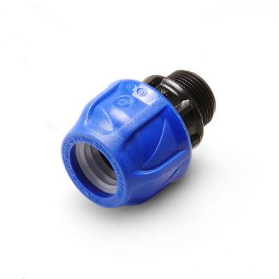 Муфта ПНД компрессионная с наружной резьбой 110х2" POELSAN (Турция Blue series)