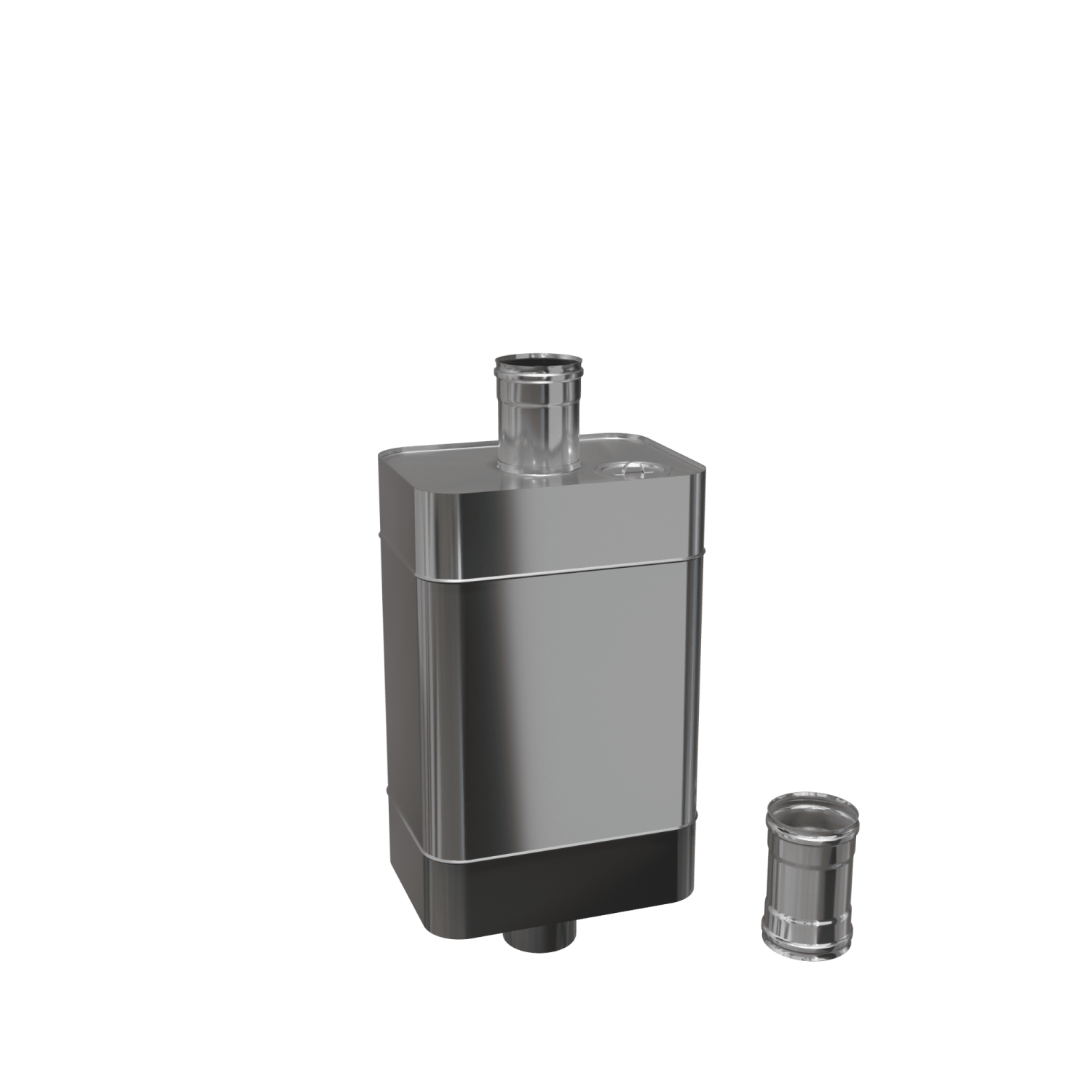 Бак "Эльтон" 56л прямоУгольный на трубе Ф115 (AISI 201/1.0)