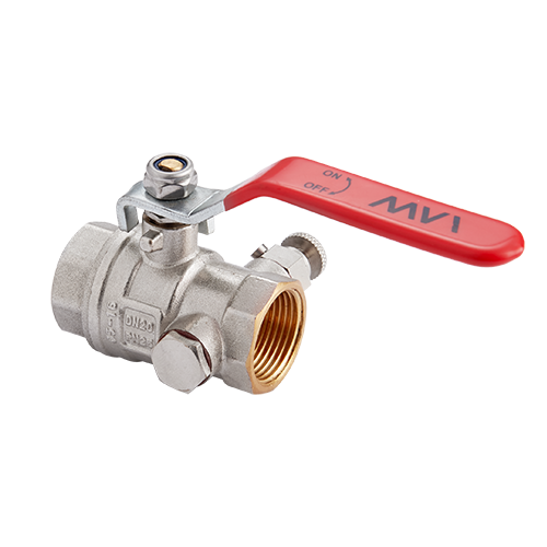 Кран с дренажем и воздухоотводчиком MVI 1 1/4" вн-вн, ручка