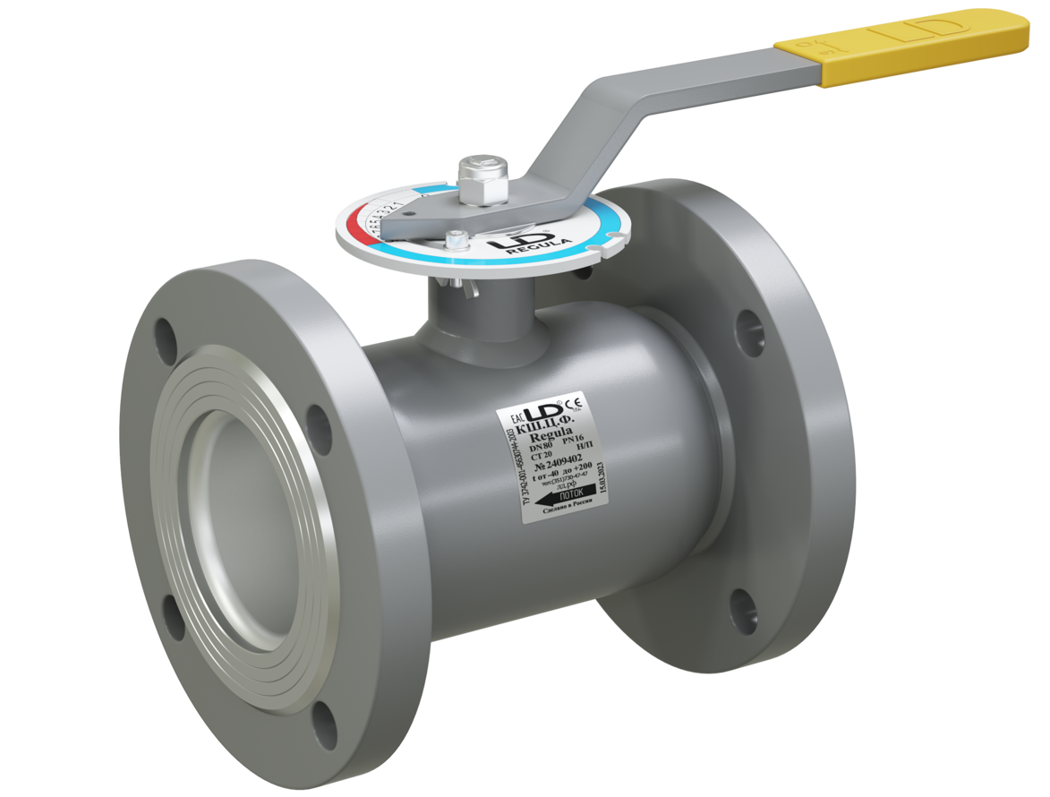 Кран шаровый LD КШЦФ Regula из стали 20 Ду100/80 Ру2,5МПа