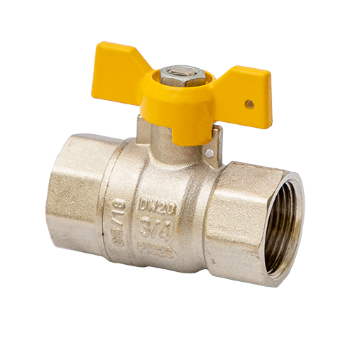 Кран Газовый MVI 1/2"внутренняя-внутренняя, бабочка