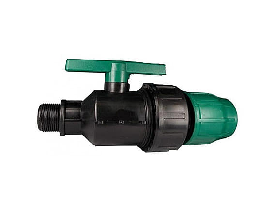 Шаровый кран (цанга-нар.р.) 63х1,1/2″ SDR 17 Турция