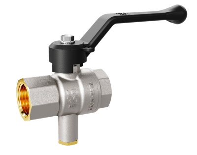 Кран шаровой латунный для датчика температуры LD Pride 45.15.В-В.Т.Р Ду 15 Ру 40 рычаг с биркой