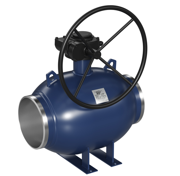 Кран шаровый LD КШЦПР из стали 12Х18Н10Т Ду250 Ру2,5МПа полнопроходной с редуктором