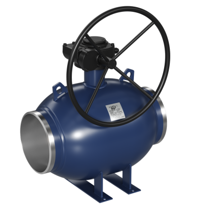 Кран шаровый LD КШЦПР Energy из стали 09Г2С Ду300 Ру1,6МПа полнопроходной с редуктором