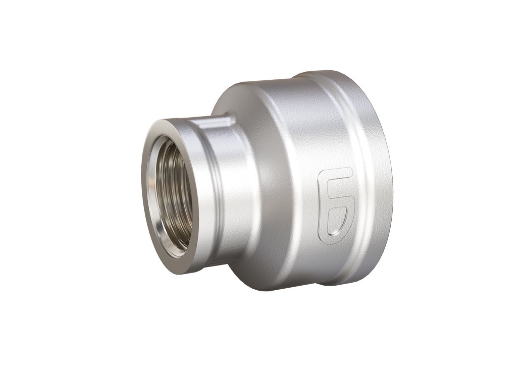 Муфта переходная LD Pride DN50х40 (2"ВР х 1 1/2"ВР) латунь никель