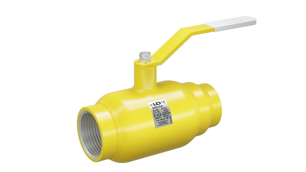 Кран шаровый LD КШЦК Gas 050.040.Н/П.02. (приварка/муфта) из стали 20 Ду50 Ру4,0МПа