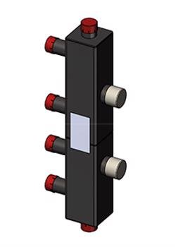 Каскадный узел вертикальный, до 3 котлов