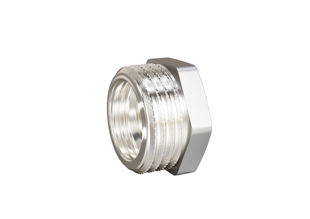 Футорка LD Pride DN25х20 (1"НР х 3/4" ВР) латунь никель с биркой