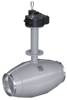 Кран шаровый LD для подземной установки КШЦПР из стали 20 Ду100/80 Ру2,5МПа Н=301мм с вертикальным редуктором