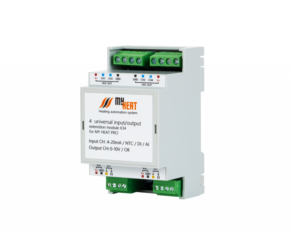 Блок расширения дискретно-аналоговых входов/выходов MyHeat IO4