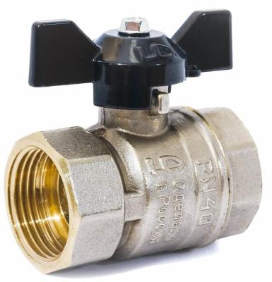 Кран латунный бабочка LD Pride 47.32.В-В.Б DN32 PN25