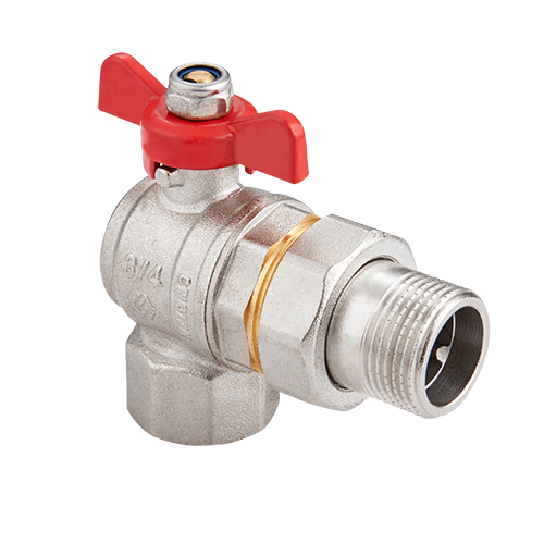 Кран-американка угловой MVI 1" вн.-нар. бабочка