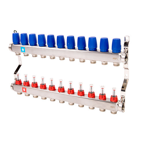 Коллектор с расходомерами, 11 выхода