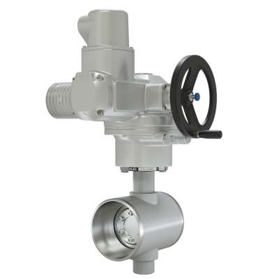 Поворотно-дисковый затвор 3-х эксцентриковый LD под электропривод из стали 20, ПДЗ.П.Э.200.025.02