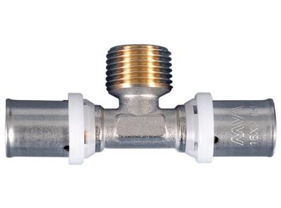 Пресс-фитинг тройник с переходом на наружную резьбу MVI 16х1/2"х16