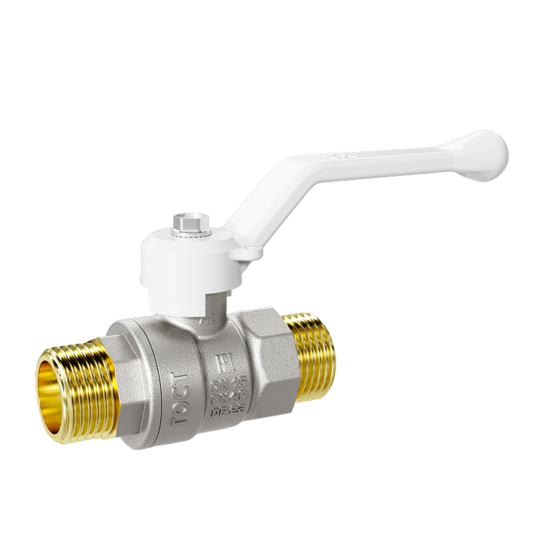 Кран шаровой латунный LD Pride 47.20.Н-Н.Р Ду 20 Ру 40 рычаг (white) с биркой