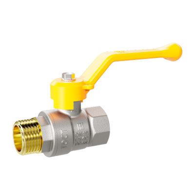 Кран шаровой латунный LD Pride 47.50.В-Н.Р GAS Ду 50 Ру 25 рычаг