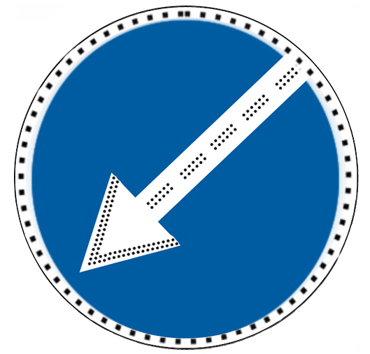 Знак 4.2.1, 4.2.2, 4.2.3 , D 900 светодиоды по контуру