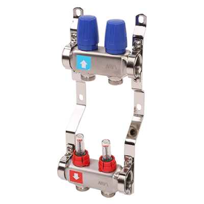 Коллектор с расходомерами, 2 выхода