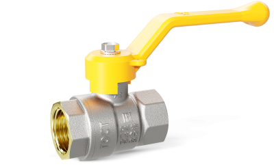 Кран шаровой латунный LD Pride 47.40.В-В.Р GAS Ду 40 Ру 25 рычаг