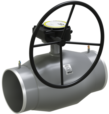 Кран шаровый LD КШЦПР Energy Regula из стали 20 Ду150/125 Ру2,5МПа с редуктором