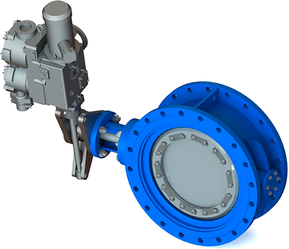 Затворы дисковые с тройным эксцентриситетом 32с930нж Ду 200