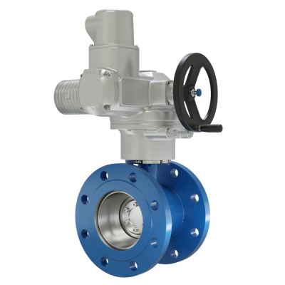 Поворотно-дисковый затвор 3-х эксцентриковый LD Energy под электропривод из стали 09Г2С, ПДЗ.Ф.Э.250.016.03