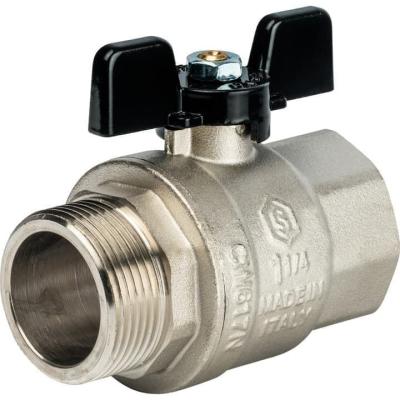 Кран шаровой STOUT полнопроходной ВР/НР 1 1/4, ручка бабочка