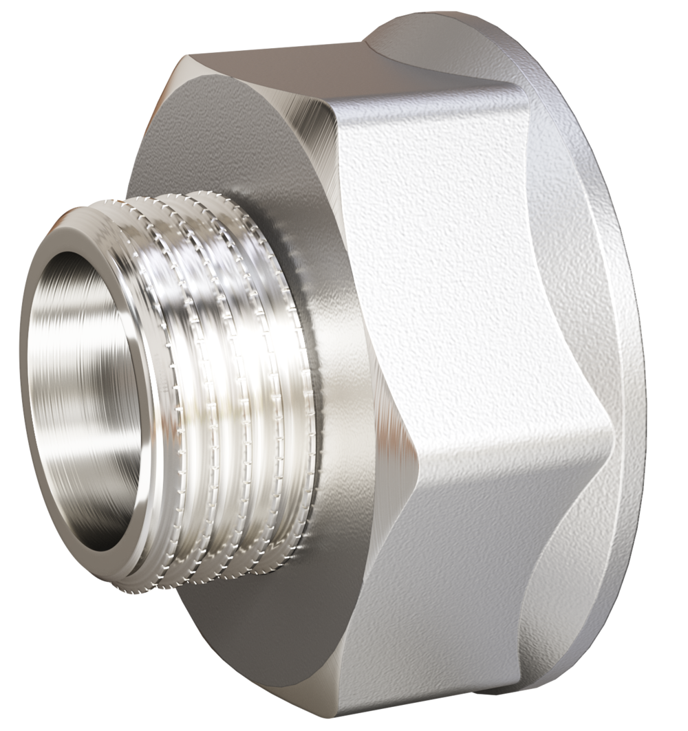 Переход LD Pride DN20х15 (3/4"ВР х 1/2"НР) латунь никель