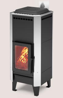 Печь-камин Теплодар Вертикаль, металлика