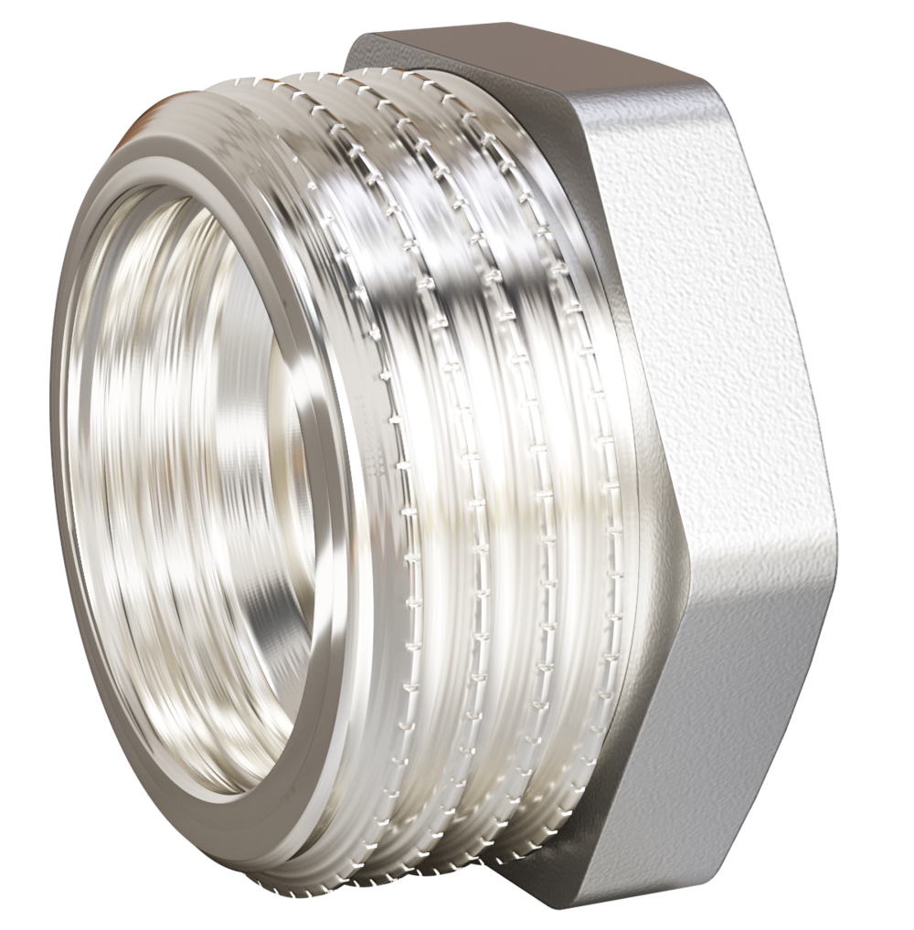 Футорка LD Pride DN25х15 (1"НР х 1/2" ВР) латунь никель в упаковке