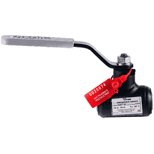 Кран шаровой стальной 11с67п Ру40 Ду15 муфтовый ВР Titan