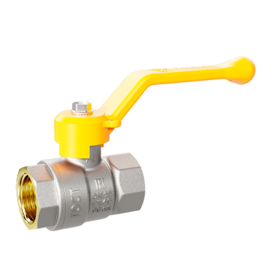 Кран шаровой латунный LD Pride 47.40.В-В.Р GAS Ду 40 Ру 25 рычаг с биркой