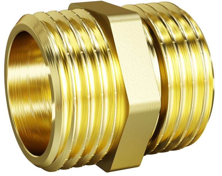 Ниппель прямой LD Pride DN15 (1/2") НР/НР латунь