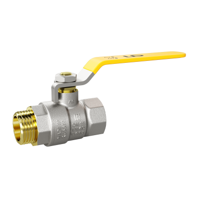 Кран шаровой латунный LD Pride 47.50.В-Н.Р GAS Ду 50 Ру 25 рычаг стальной