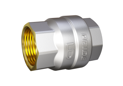 Клапан обратный пружинный латунный шток LD Pride 58.20.В-В в упаковке