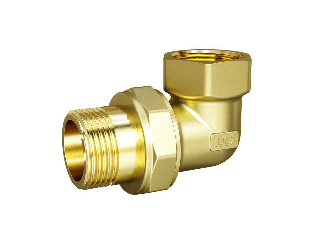 Сгон разъемный угловой (американка) LD Pride DN20 (3/4") ВР/НР латунь с биркой