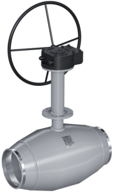 Кран шаровый LD для подземной установки КШЦПР из стали 20 Ду250 Ру1,6МПа полнопроходной Н=1000мм с редуктором