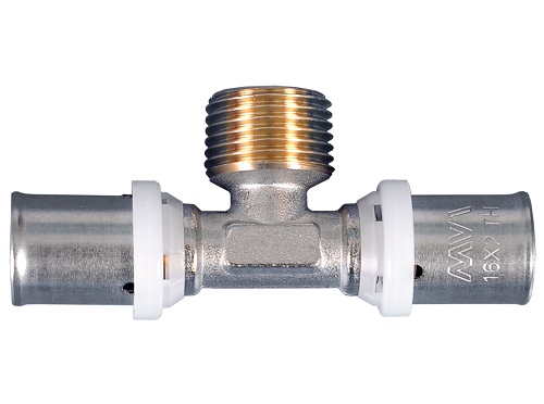 Пресс-фитинг тройник с переходом на наружную резьбу MVI 20х1/2"х20