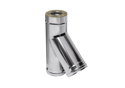 Сэндвич-тройник 135° (430/0,8мм + нерж.) Ф200х280