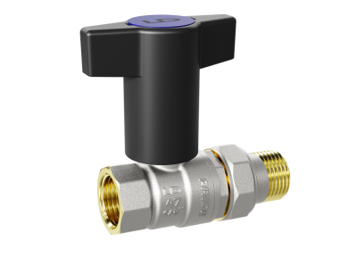 Кран шаровой латунный LD Pride 47.20.В-ГШ.ТР Ду 20 Ру 40 Т-рукоятка (Red + Blue)